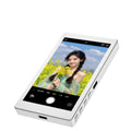 Black magnetic mobile phone screen projector showing rear view with USB port and display.
