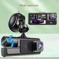 WiFi driving recorder dash cam with 2-inch screen for front and rear car video recording.