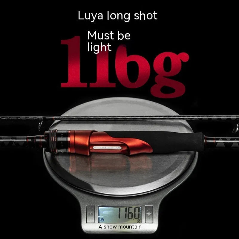 Carbon ultralight fishing rod with choice of straight or pikestaff handle in 2.1m or 2.4m lengths.