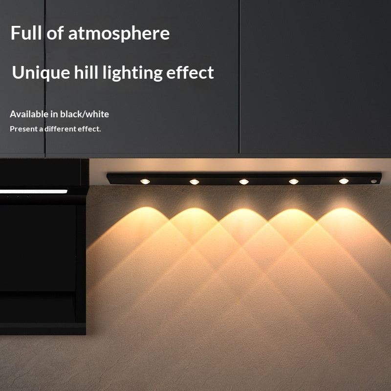 Smart LED Motion Sensor Wardrobe Light - Ultra-Thin Rechargeable Indoor Night Lighting for Kitchen Cabinets & Wine Coolers