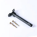 Black steel wall rack with 25 tubes for storing barbells and rods.