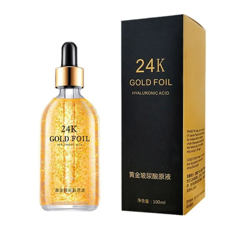 24K Nicotinamide Hyaluronic Acid Facial Essence bottle with 100g net content.
