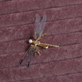 European golden dragonfly side clip headdress with alloy electroplated finish and jucai decoration