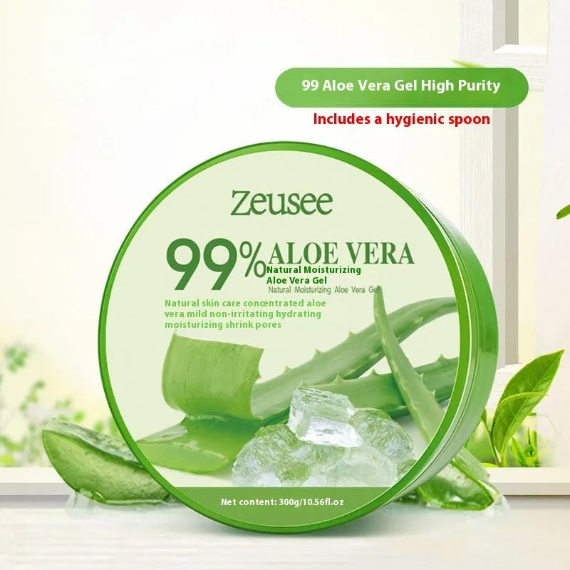 300g jar of 98% aloe vera facial gel with spoon applicator