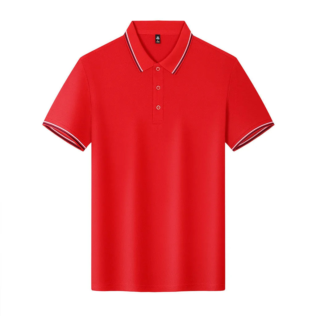 Solona ice-feeling work polo shirt in polyester fabric showing short sleeves and straight hem