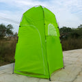 Blue outdoor dressing tent 120x120x210cm on grass for privacy