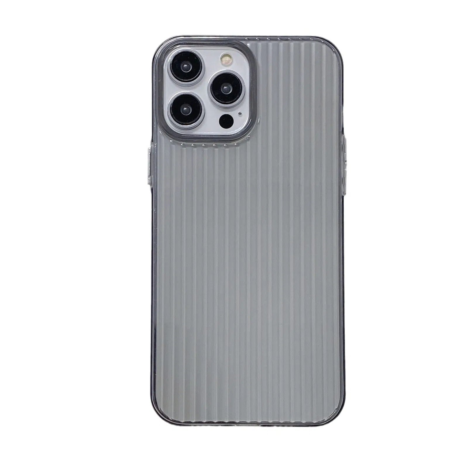 Ripple transparent soft phone case with clear corrugated pattern on an iPhone