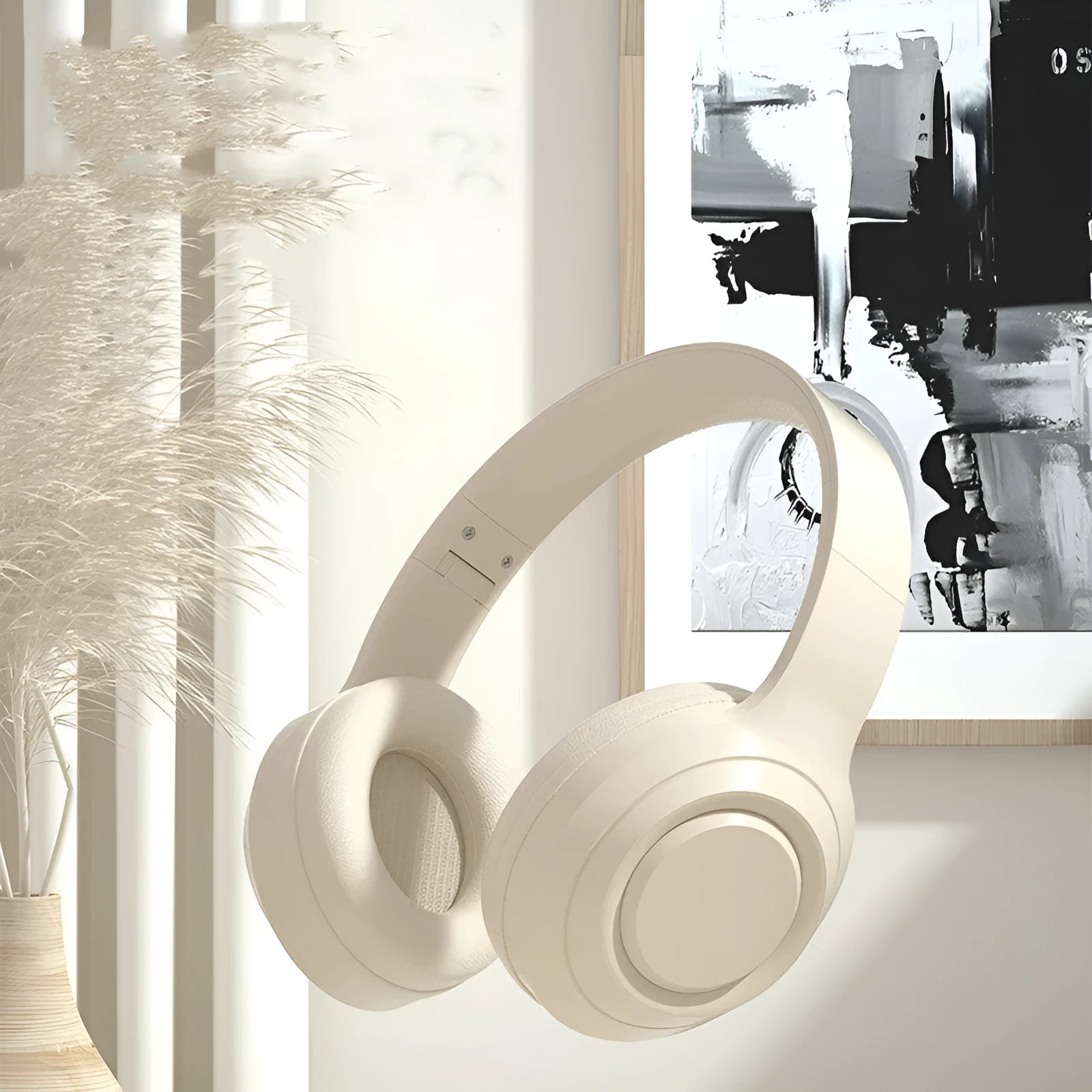 DR58 Bluetooth wireless headset in black, white, or pink colour with over-ear design.