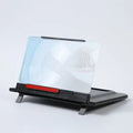 12-inch black pull-out screen amplifier showing horizontal and vertical positions with magnification lens