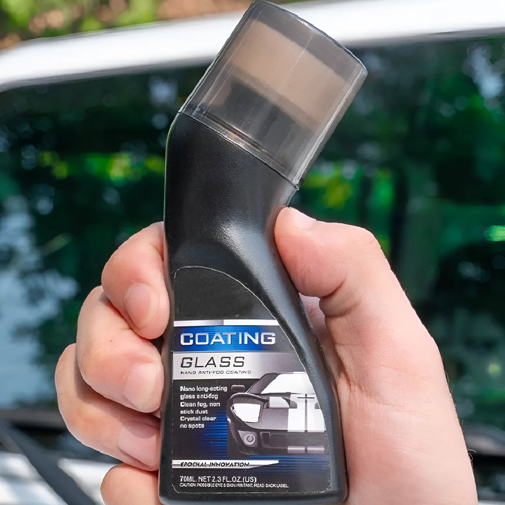 70ml bottle of automotive clear glass anti-fog coating agent with glass fog remover cloth