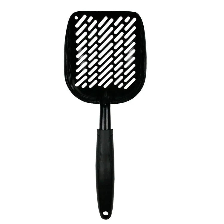 Pet large alloy cat litter scoop with plastic handle for cleaning cat litter tray