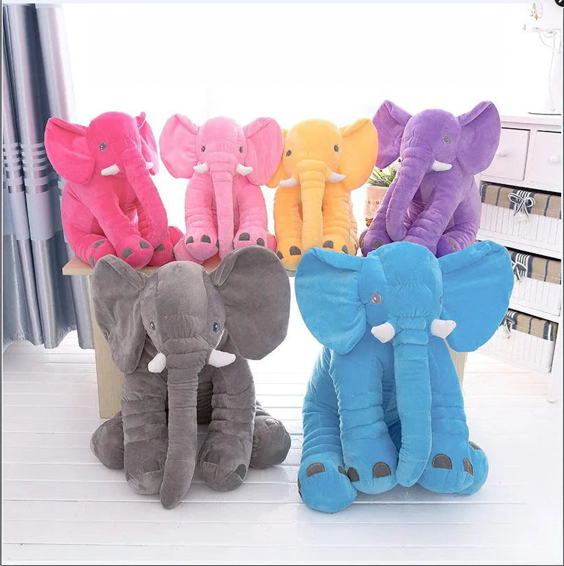 Elephant plush baby pillow shell in short plush fabric available in multiple colours and sizes