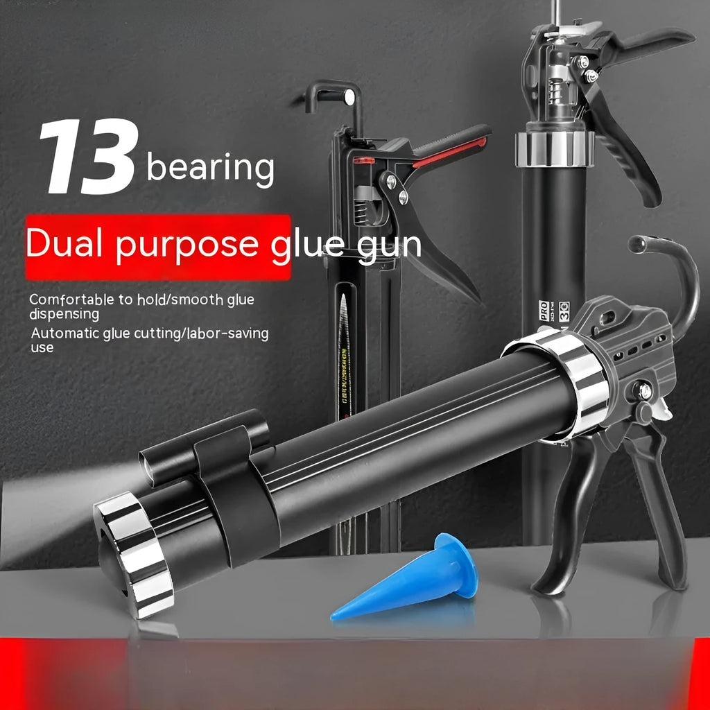 Aluminium alloy 13-bearing automatic adhesive breaking glass glue gun for sealant application