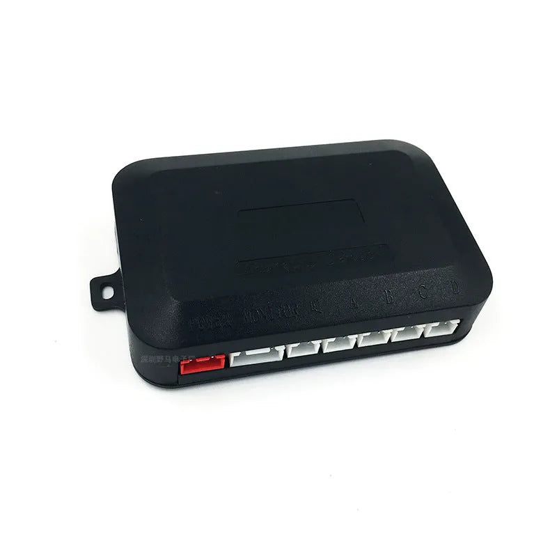 4-probe buzzer reversing radar kit with sensors, control module, and installation tools