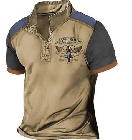 3D printed golf polo shirt in bird eye polyester fabric with loose fit design