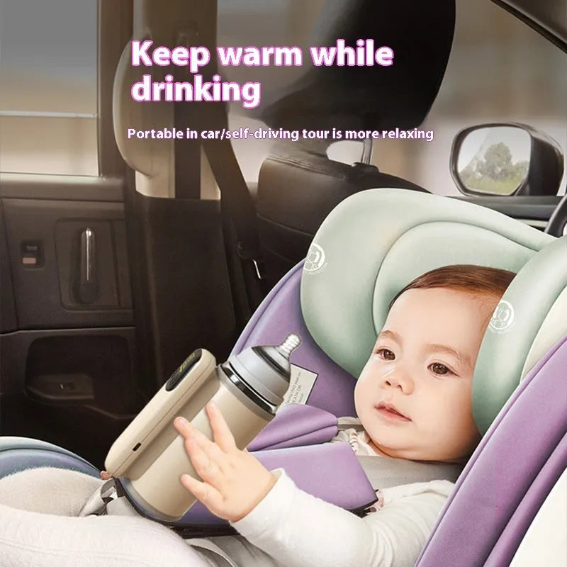 Universal baby bottle insulation cover and milk warmer with 8000mAh fast-charging battery