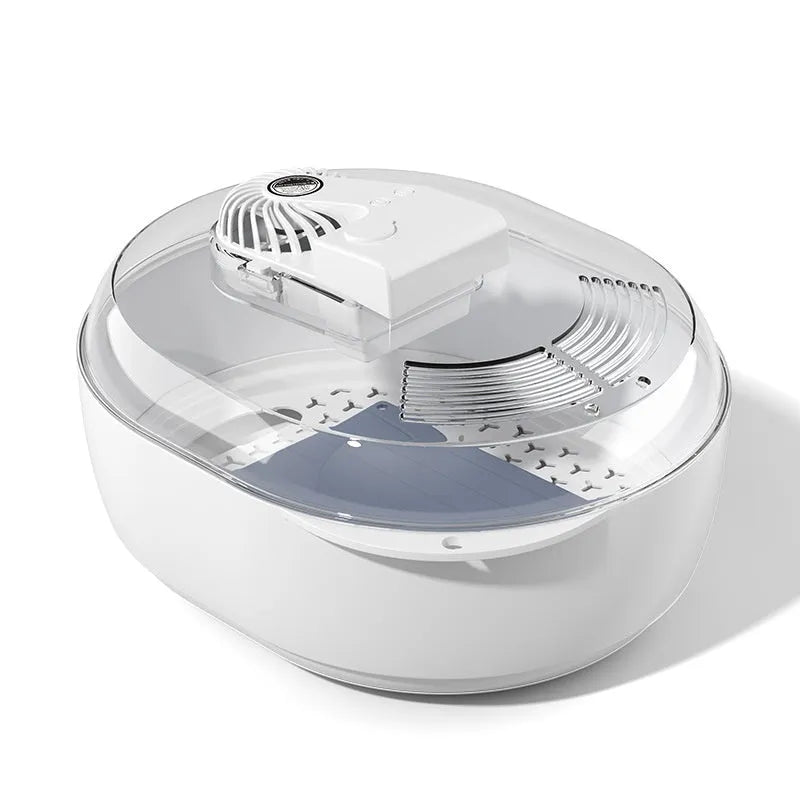 Aluminium household food defrosting plate with modern design on kitchen countertop