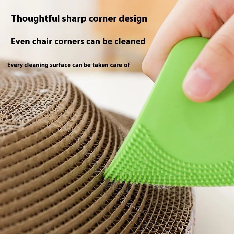 PTE pet hair scraper brush in four colour options for grooming and fabric cleaning