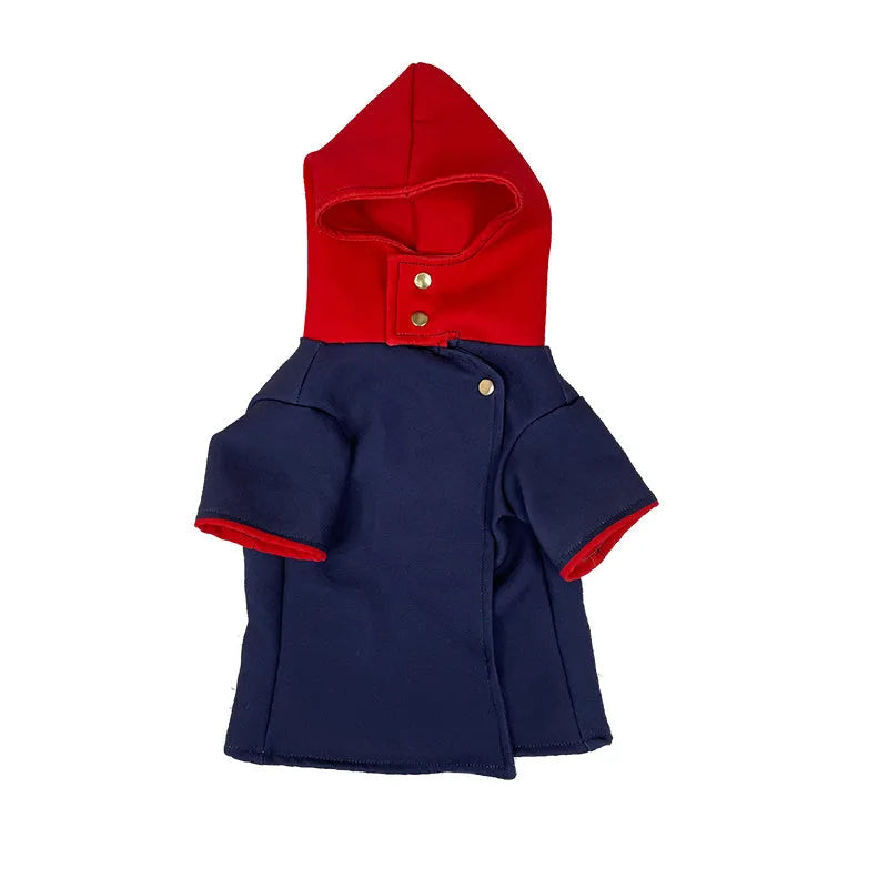 Cat and dog hoodie photo prop in tiger staff yuren colour, small and medium sizes.