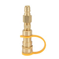 Brass gas propane conversion charging connector with 3/8-inch connection and American standard thread