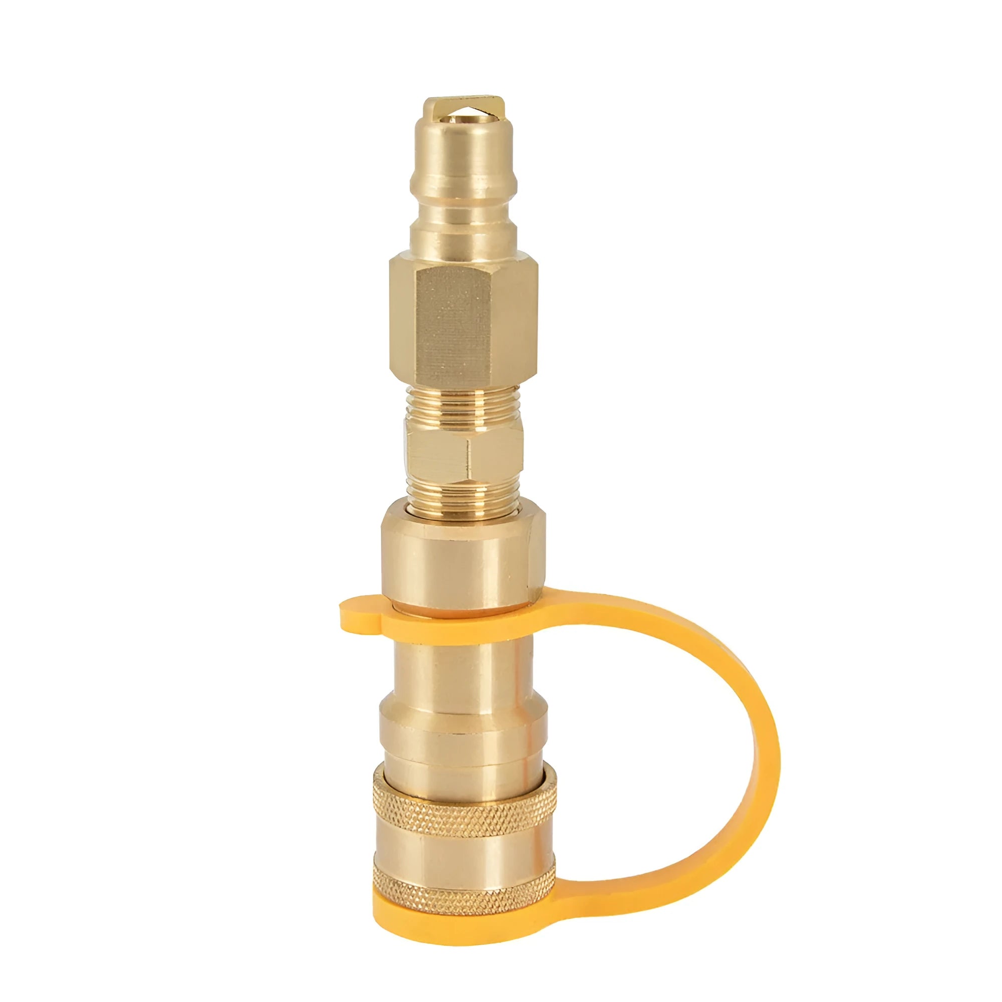 Brass gas propane conversion charging connector with 3/8-inch connection and American standard thread