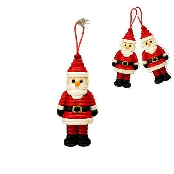 DIY material bag pendant set with Santa Snowman Angel Green Christmas Tree Pink Christmas Tree plastic components