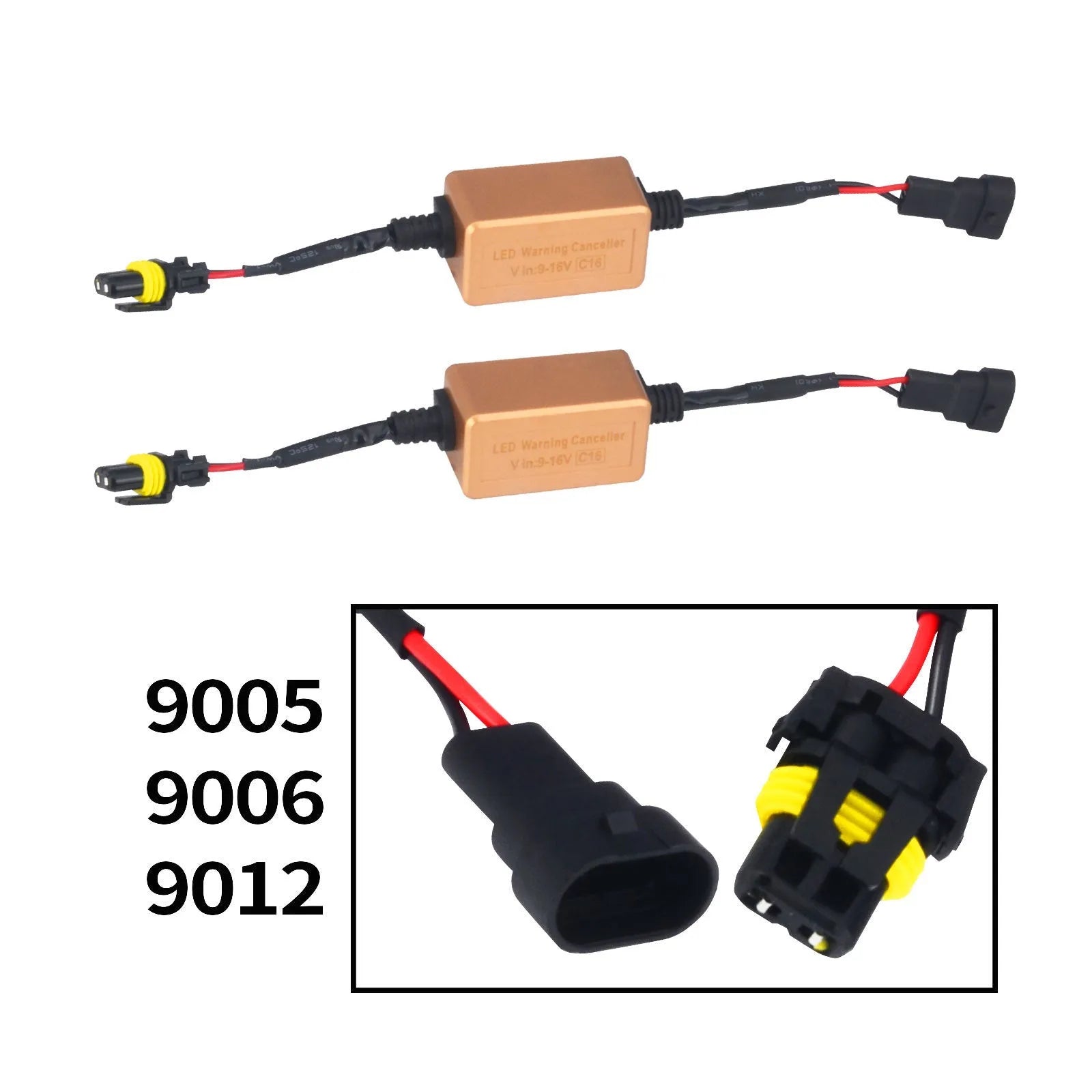 Black alloy LED car headlight Canbus decoder adapter for H4 H7 H11 headlights