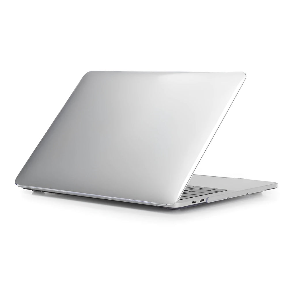 Transparent and black hard PC protective shell case for Apple MacBook Pro 14.2-inch and 16.2-inch laptops.
