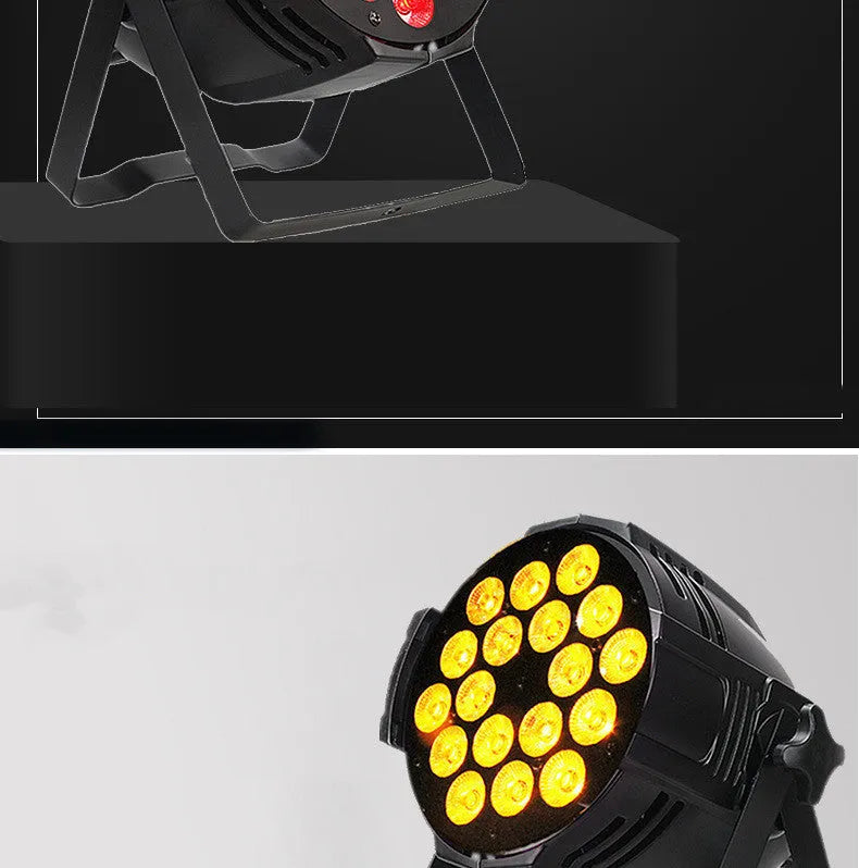 LED18 full-colour par light with 18 LED dyeing lights, six-in-one design, and 110-240V voltage