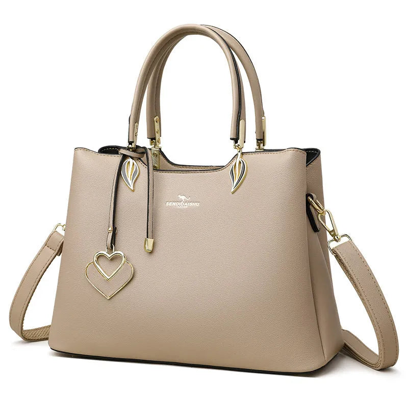 Women's PU leather messenger bag with multiple compartments in various colour options