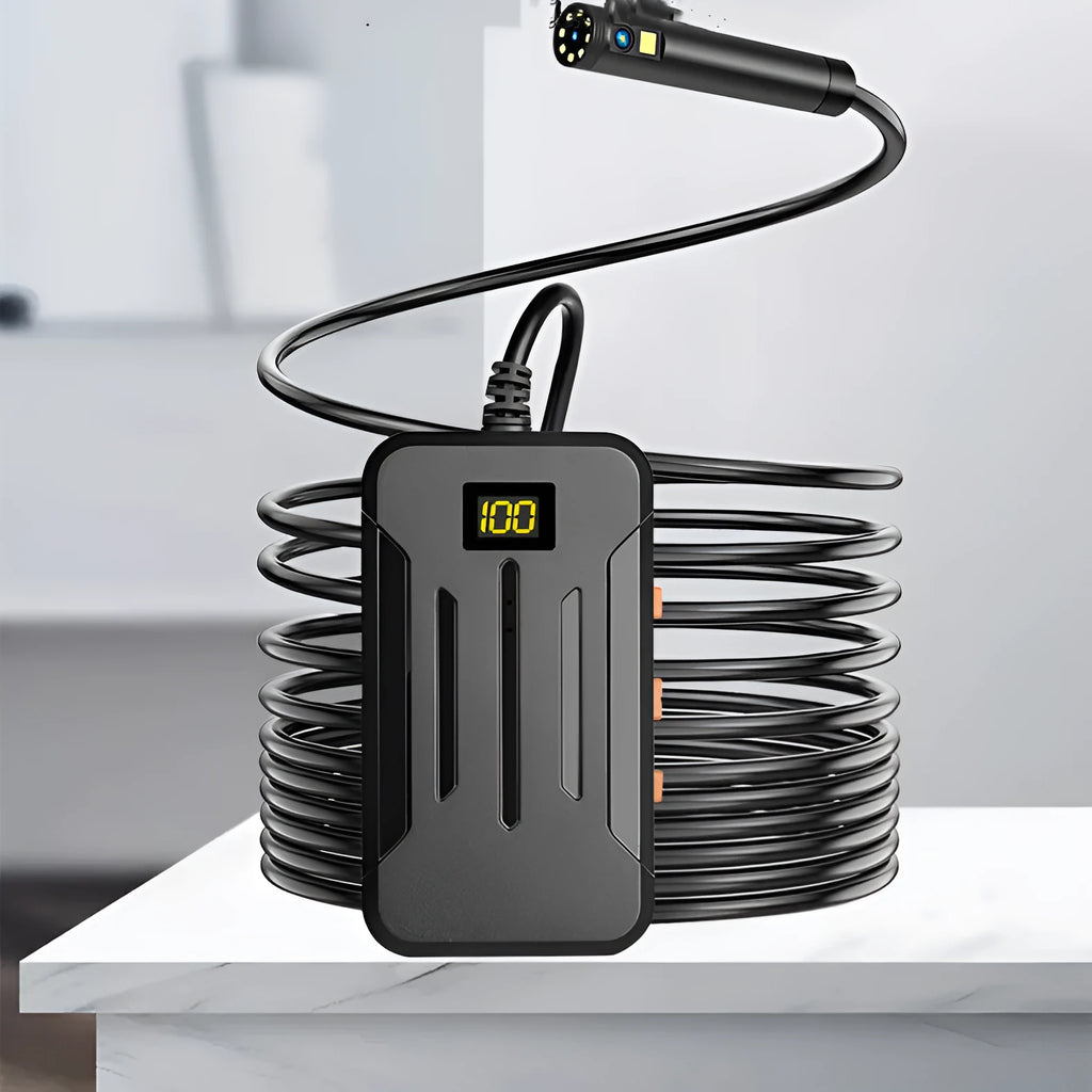 F300 wireless dual lens endoscope with 5.5mm and 8mm IP68 waterproof probes and accessories