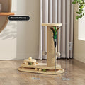 Solid wood cat scratching post with turntable climbing platform in various style configurations