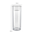 Transparent column fish tank in PET and PP, cylindrical desktop aquarium for micro landscape or living room decoration