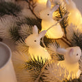 Easter plastic egg lamp string with 10 warm white lights on 1.5m wire, Cross or Smile style