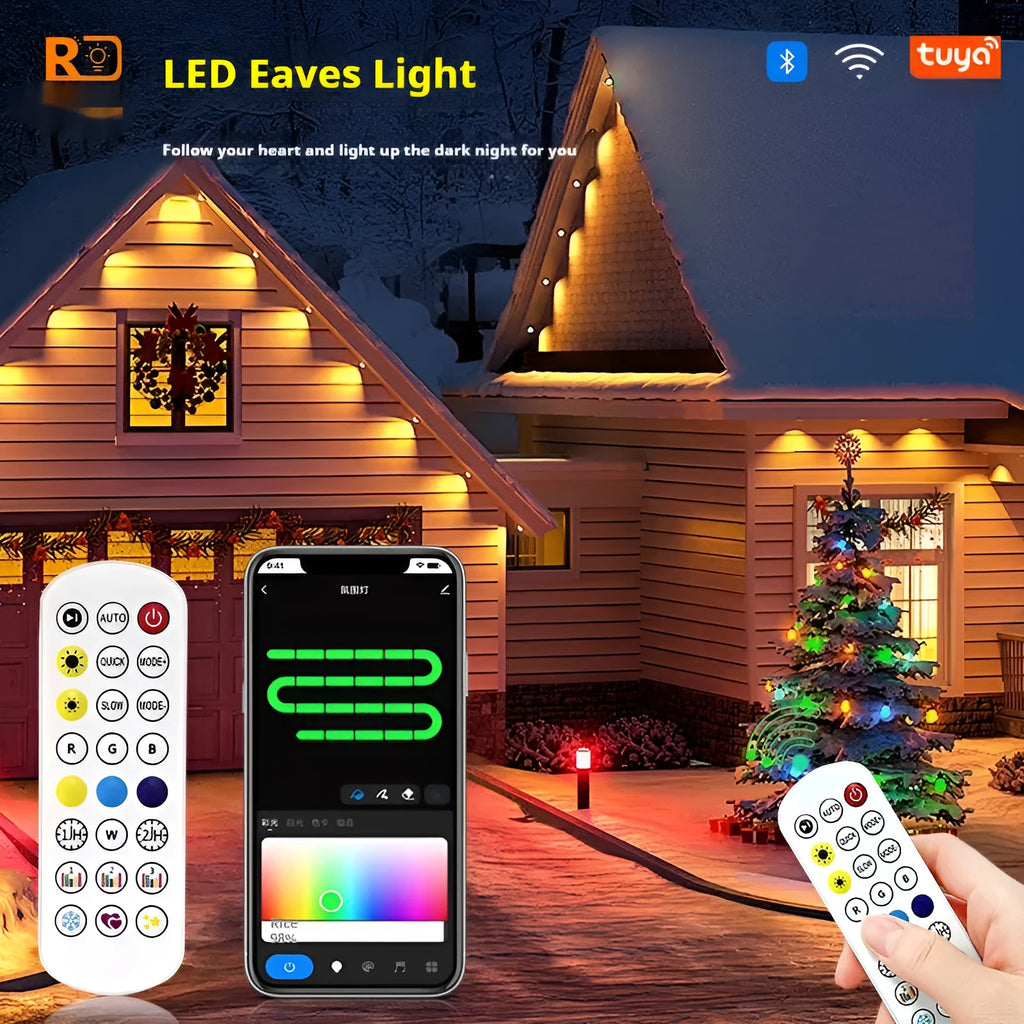 Planetary design outdoor lighting string for eaves and courtyard decoration with remote control
