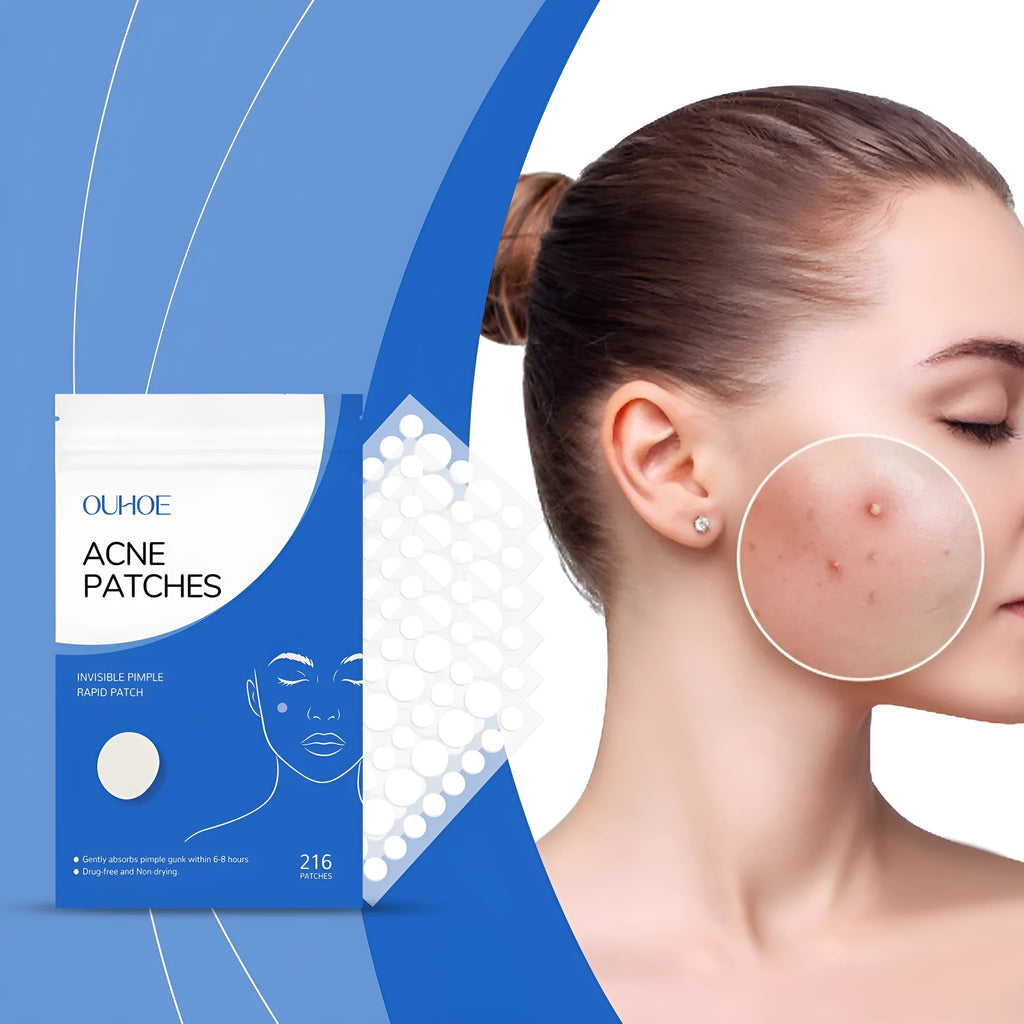 Pack of 216 acne patches for facial care with Tea Tree Oil and Vitamin E