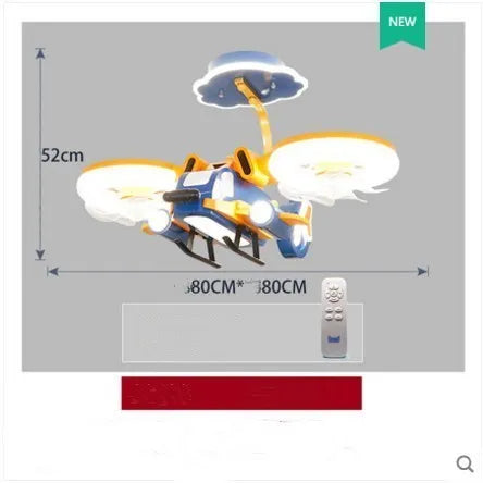 Modern ceiling fan light with acrylic shade and metal blades for bedroom installation with remote control
