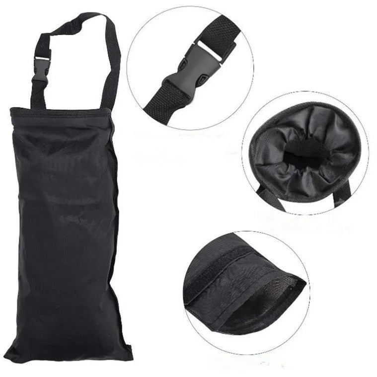 Black waterproof non-woven fabric car hanging storage bag on a car seat back