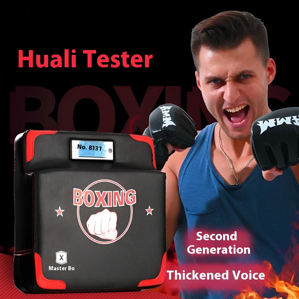 Boxing tester sandbag in black and red with thickened voice style mounted on wall