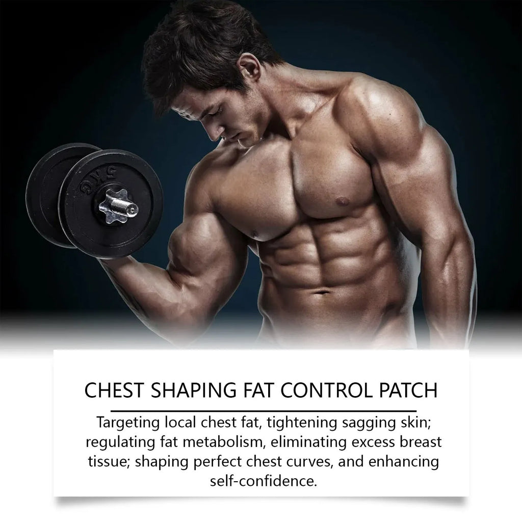 Men's figure control patch set containing four thin chest patches with herbal formula