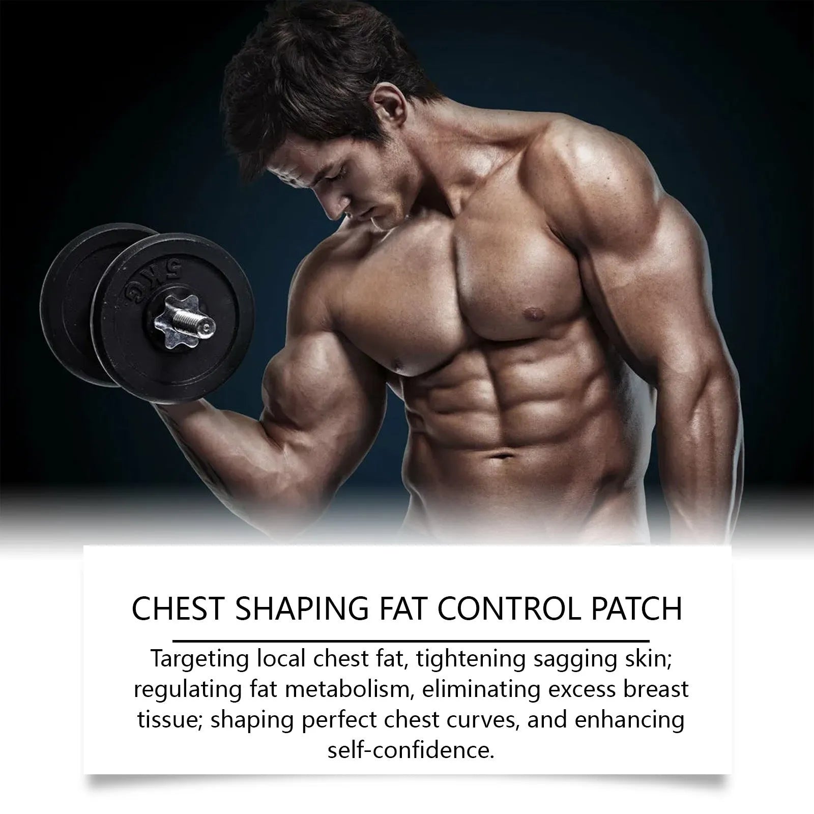 Men's figure control patch set containing four thin chest patches with herbal formula