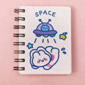 Astronaut series pocket flipper notebook in 10.5x8cm size with space-themed cover designs.