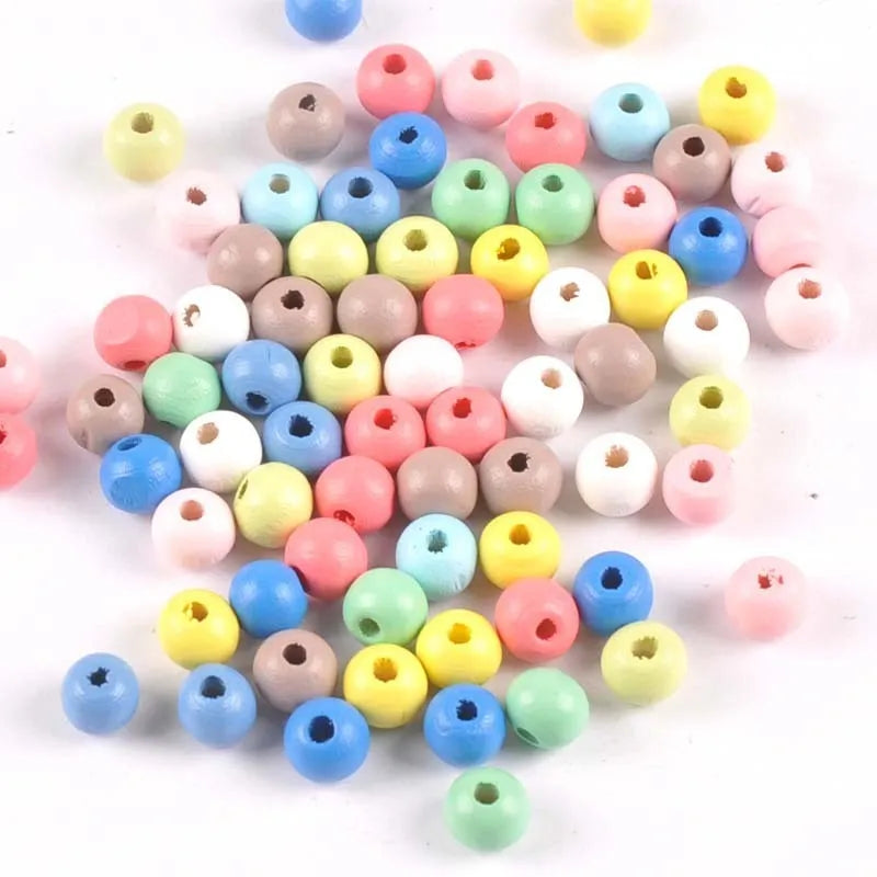 Wood bead craft pendant 10mm dyed Lotus wood semi-manual finish 100 pieces DIY material