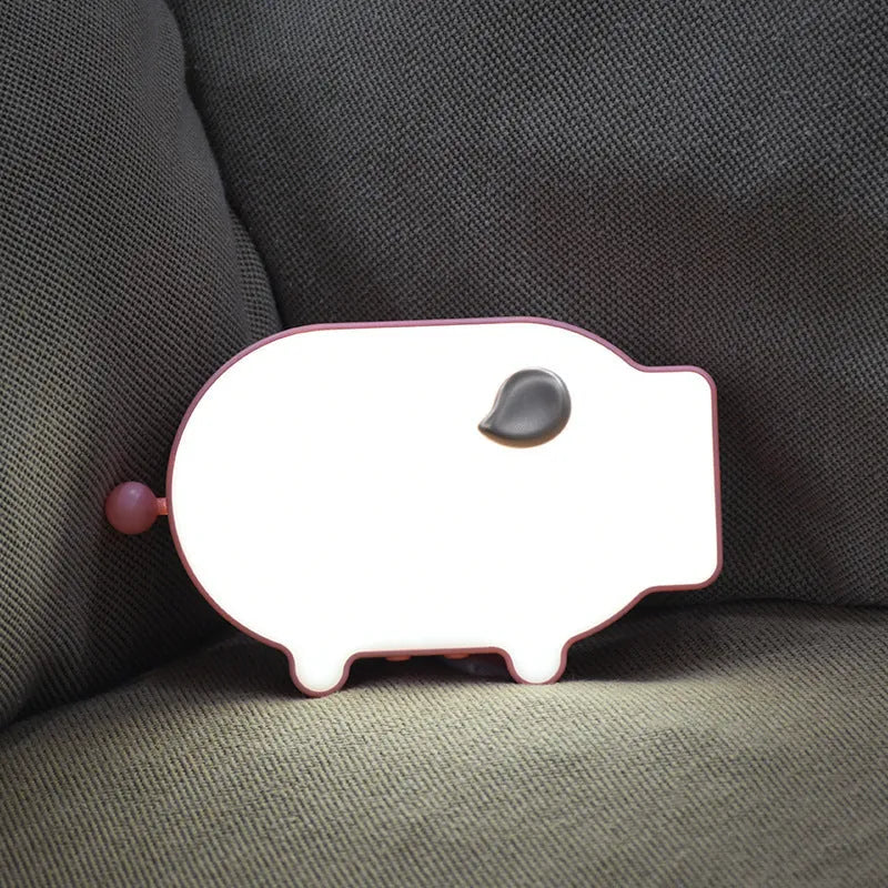 Blue USB-powered LED alarm clock with temperature display and charging port