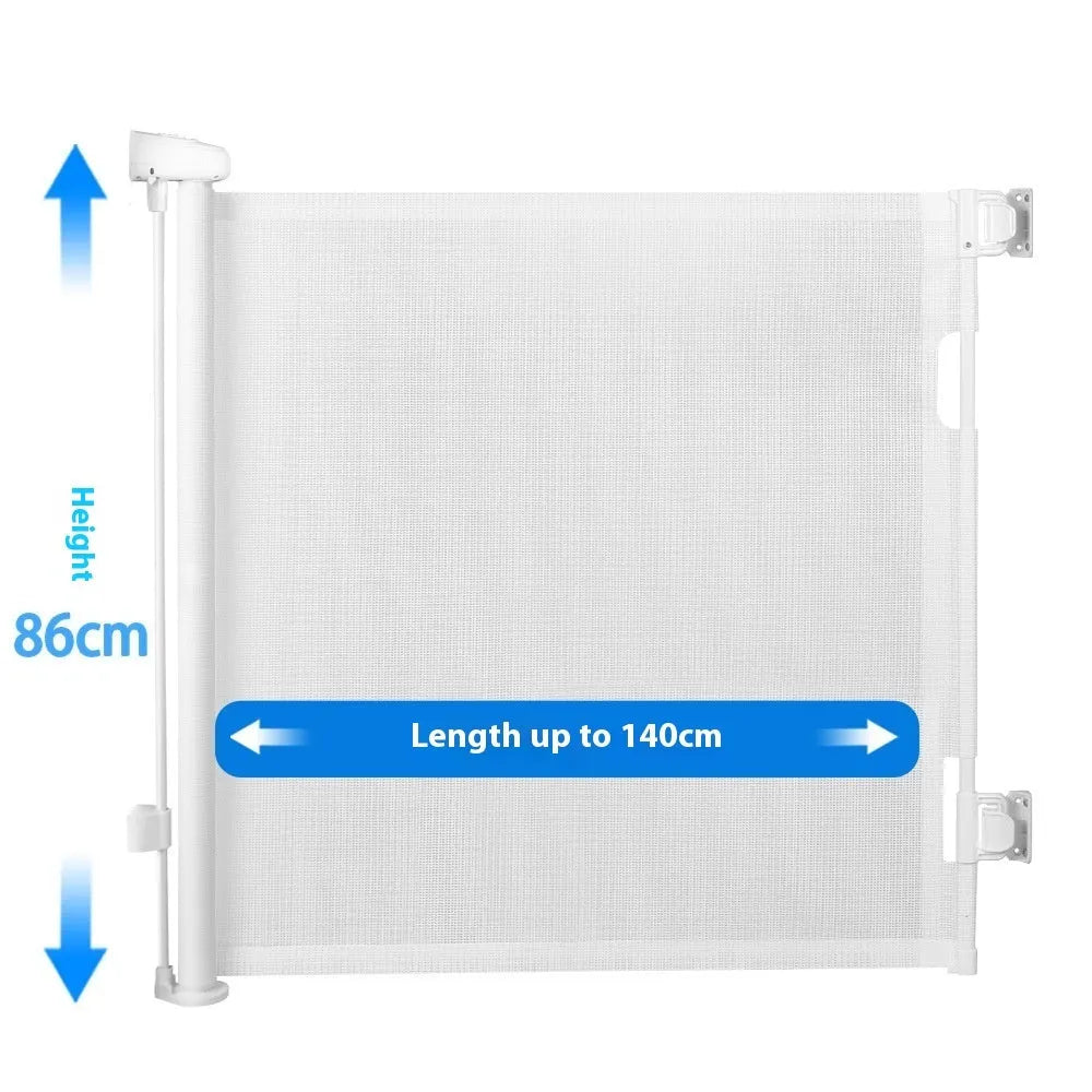 Black nylon mesh pet isolation net folded, 78cm height, available in 1m to 1.8m widths