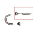 S925 sterling silver nail stud earrings in straight and curved punk designs