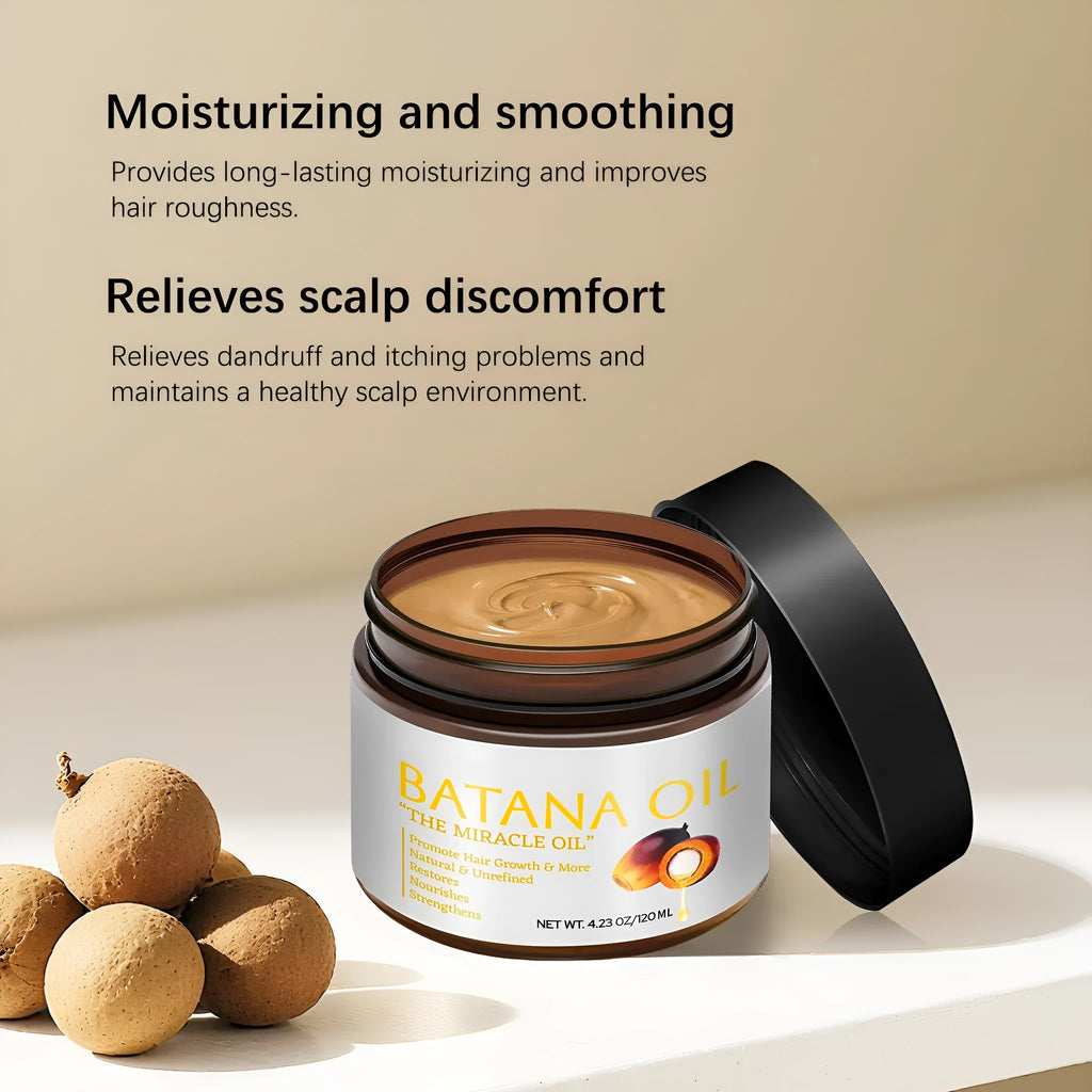 Batana Hair Mask 120ml container for frizzy youth hair treatment