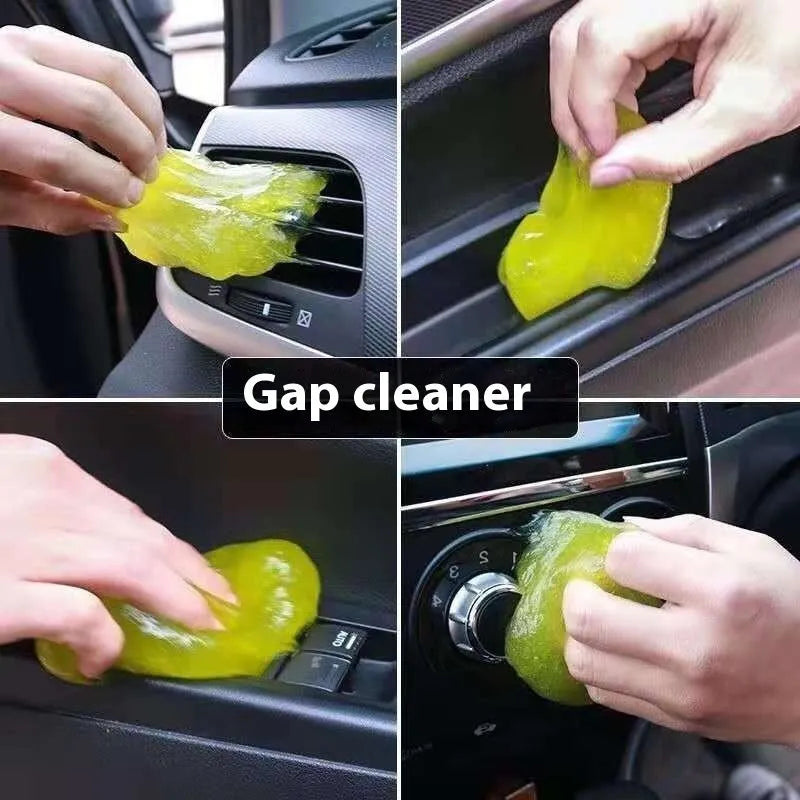 Multicolour dust-sticking soft gel cleaner for car window gaps and air vents 70g reusable block