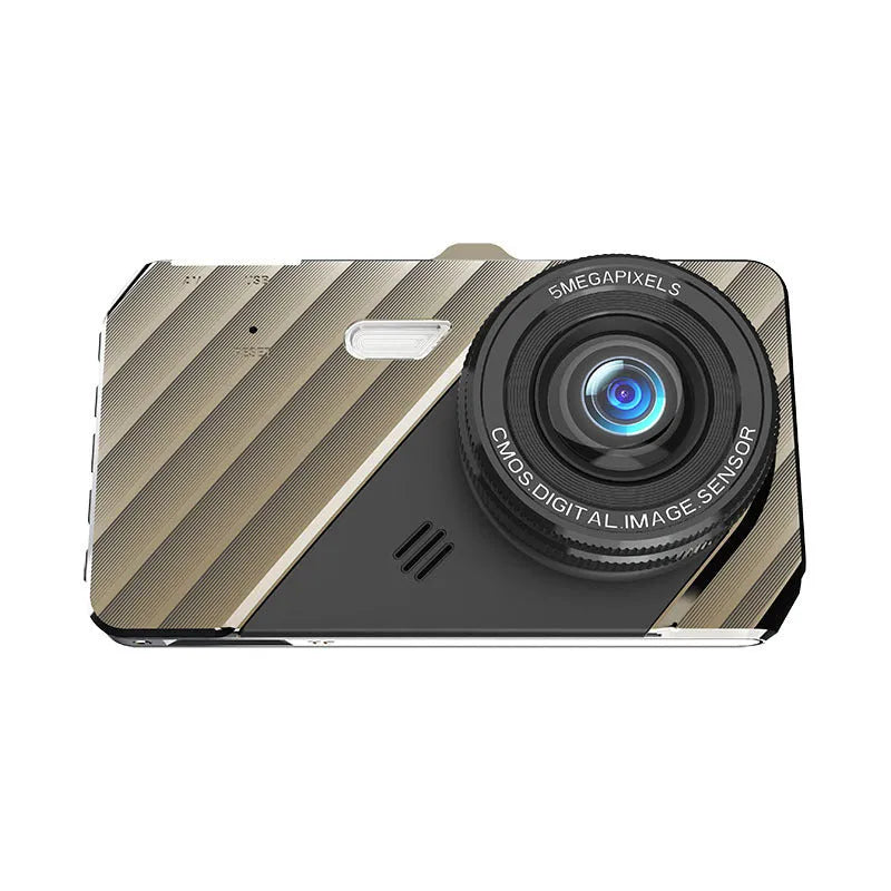4 inch touch screen dual lens dashboard camera with front and rear cameras for car security