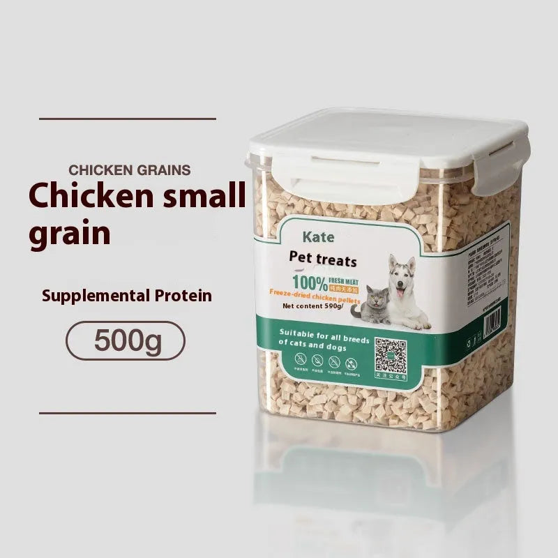 500g bag or barrel of freeze-dried chicken nuggets cat snack